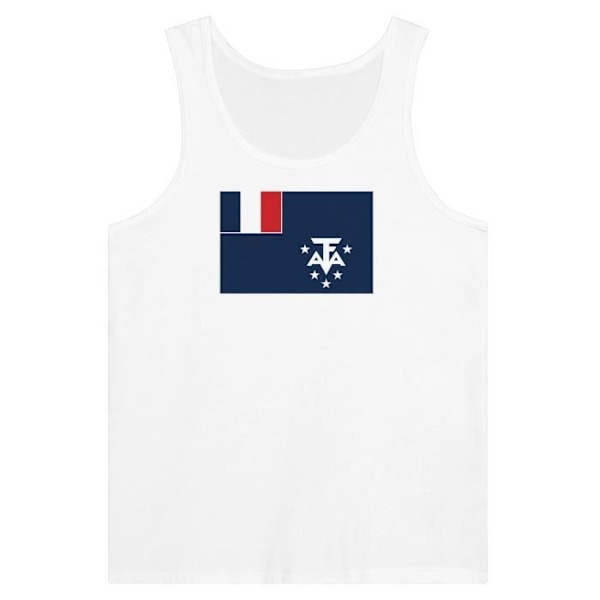 French Antarctica Flag Tank Top i hvid Vit XL