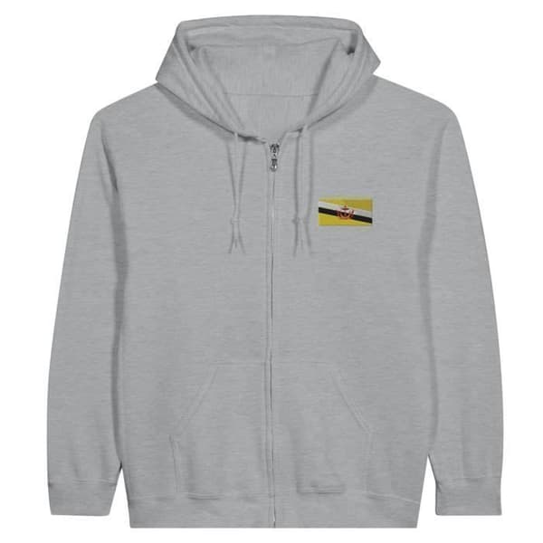 Hættetrøje - PIXELFORMA - Bruneis flag - Grå - Lange ærmer - Unisex Grå jag