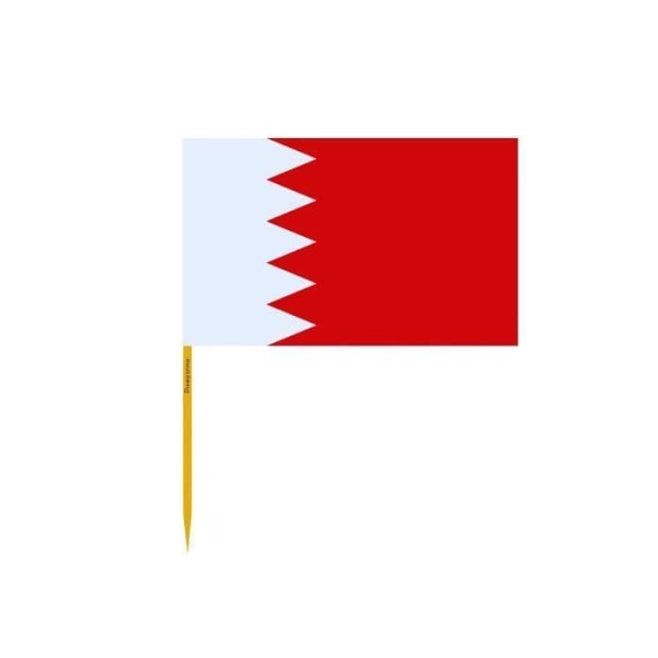 Bahrain Flag tandpetare i set om 100 stycken 12cm längd