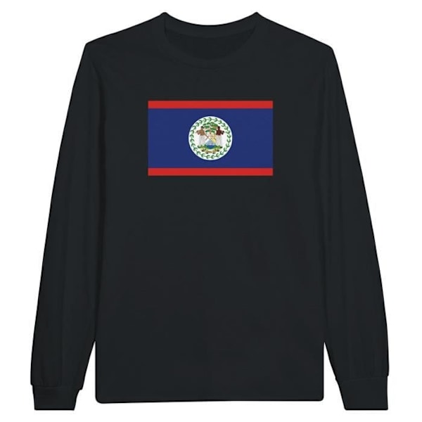 Belize Flag pitkähihainen musta T-paita Svart M