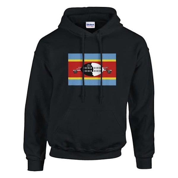 Eswatini Flag hættetrøje i sort Svart XXXXXL