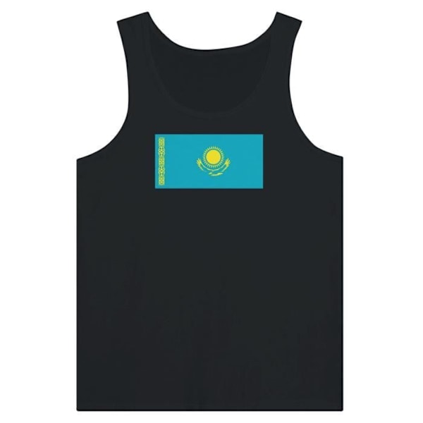 Kazakhstan Flag Tank Top i Svart Svart XXL