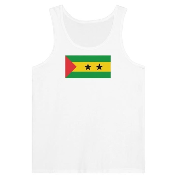 Sao Tome och Principe Flag Tank Top i Vit Vit jag