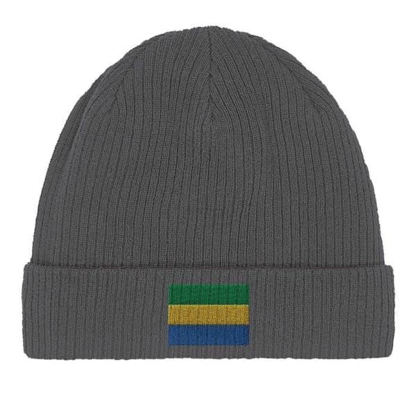 Bonnet Flagga Gabon i Grå Grå