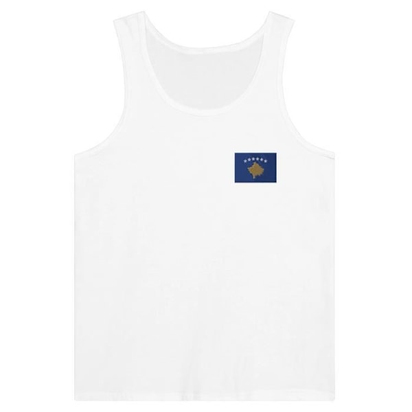 Kosovo Flag Embroidery Linne i Vit Vit M