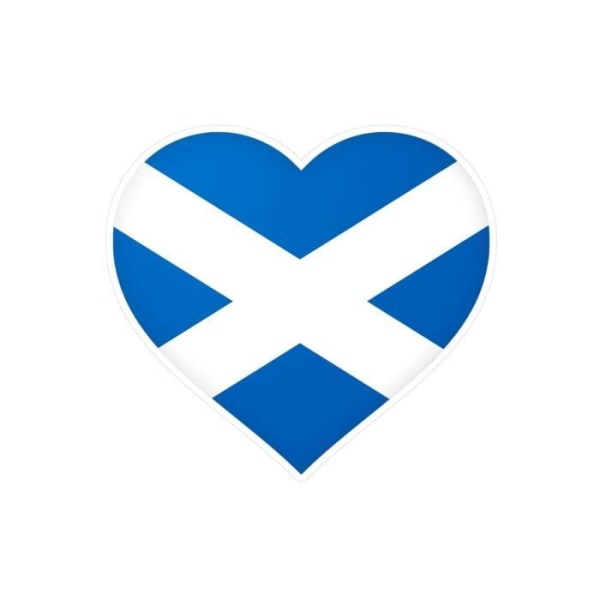 Hjärtklistermärke Flag of Scotland 4 cm i 1000 bitar