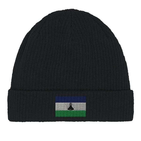 Bonnet Flag Lesotho i Sort Svart