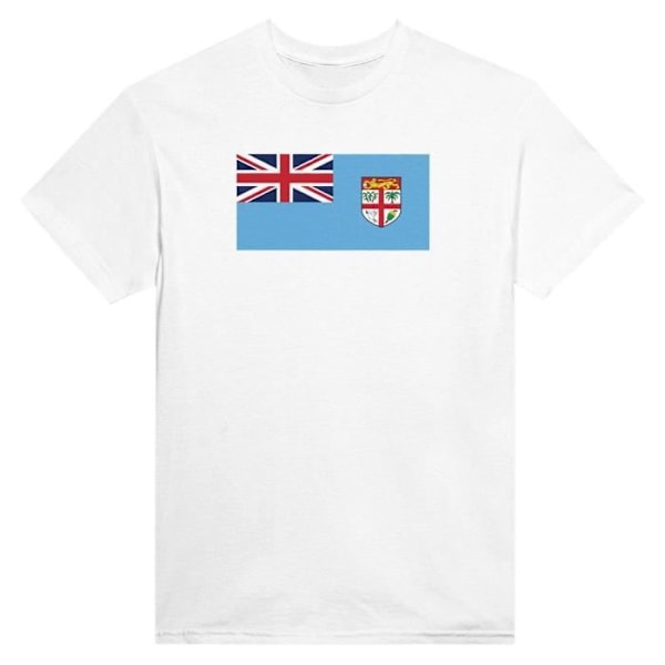 Fiji Flag T-shirt i hvid farve Vit XXXXXL