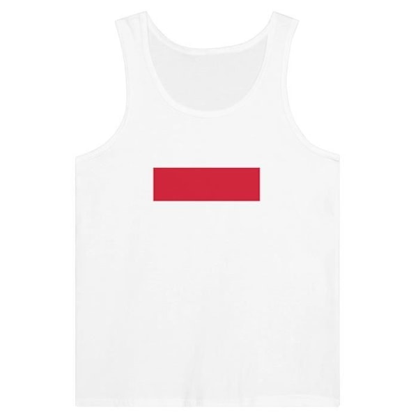 Poland Flag Tank Top i hvid Vit S