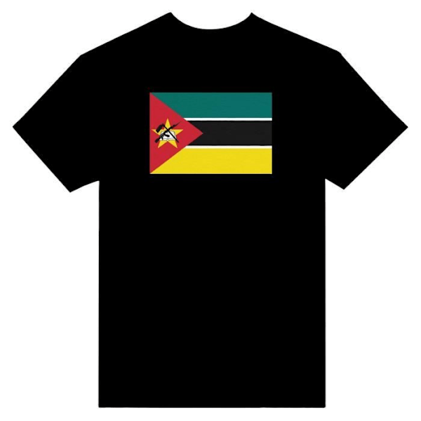 Mozambique Flag T-shirt i sort farve Svart S