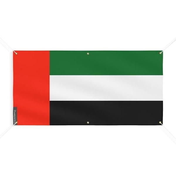 Banner Flag for De Forenede Arabiske Emirater 6 Øjer 50x100cm i polyester