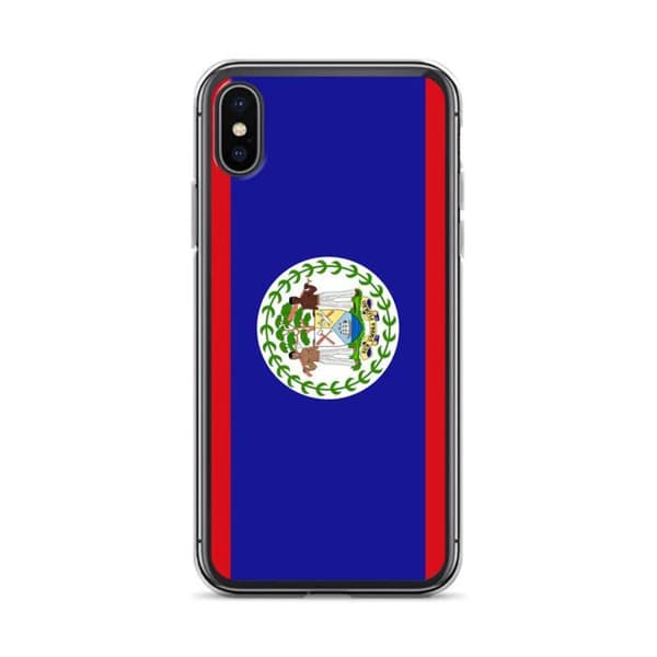 Coque iPhone - PIXELFORMA - iPhone X - Belize Flag - Fuldt beskyttelse - Blødt silikone Belizes flagga