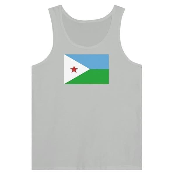 Djibouti Flag Tank Top i grått Grå S