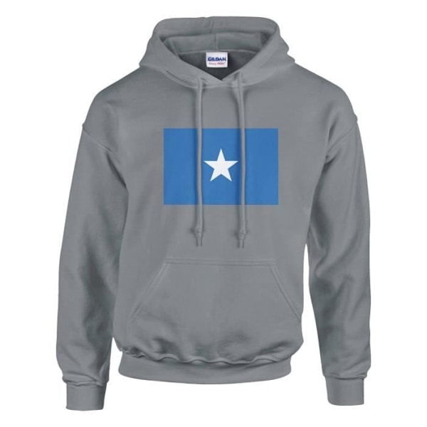 Somalia Flag Hoodie i grått Grå XXXL