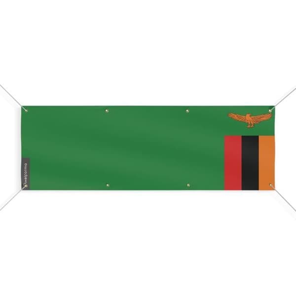 Sambian lippubanneri 8 silmukkaa 80x240 cm