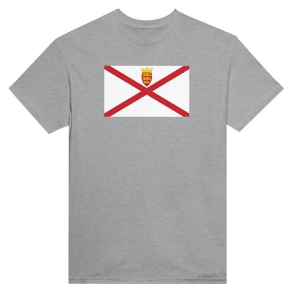 Jersey flagga T-shirt i grå färg Grå XXXXXL