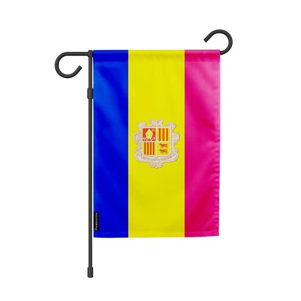 Flag - Andorra - 32 x 47.5 cm - Polyester - Double sided print - Multicolor Flerfärgad