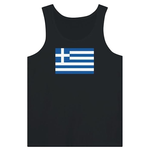 Greece Flag Tank Top i sort Svart XXL