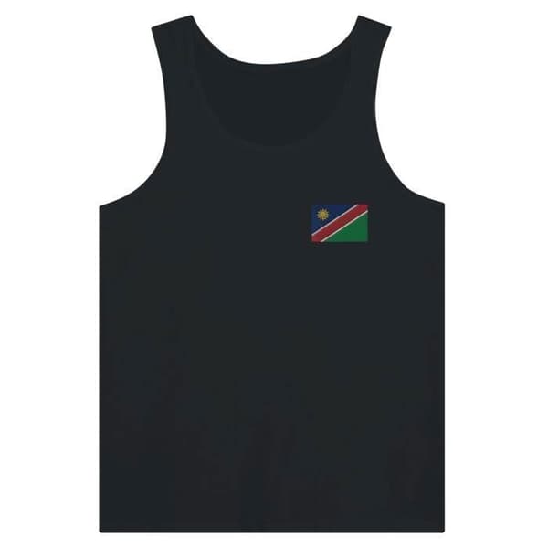 Musta Namibia Flag -kirjontapusero Svart S