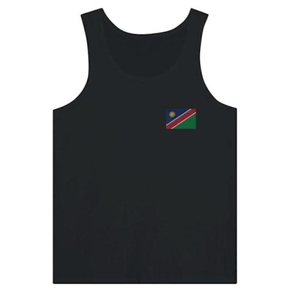 Namibia Flag Broderi Tank Top i Sort Svart M