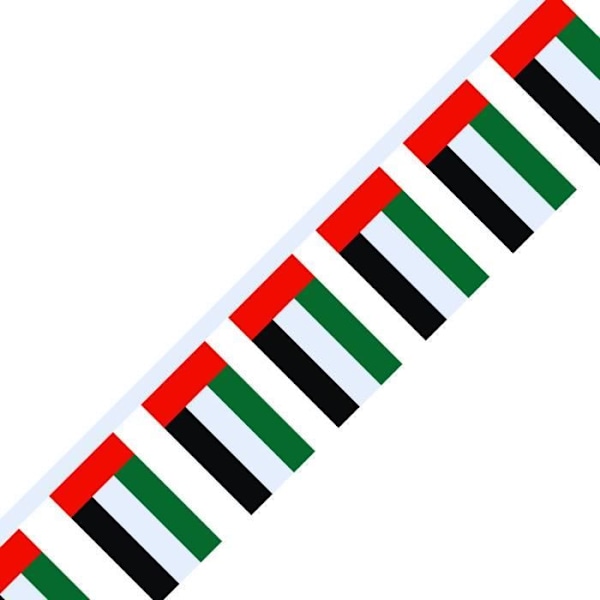 Forenede Arabiske Emirater Flagguirlande i 100 stykker 14x21cm