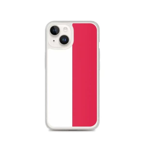 Coque - PIXELFORMA - iPhone 14 - Polens flag - Fuldt beskyttelse - Blød silikone Vit
