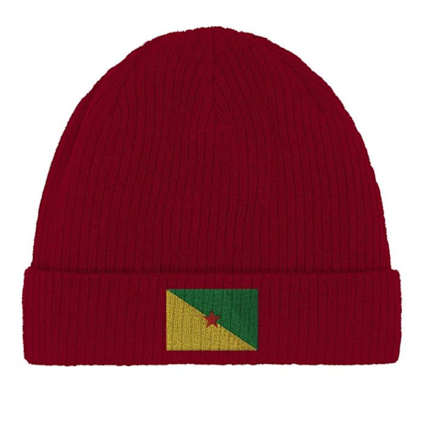 Bonnet Drapeau Guyane i Rød Röd