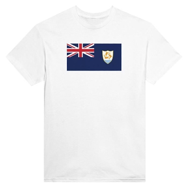 Anguilla Flag T-shirt i hvid farve Vit S