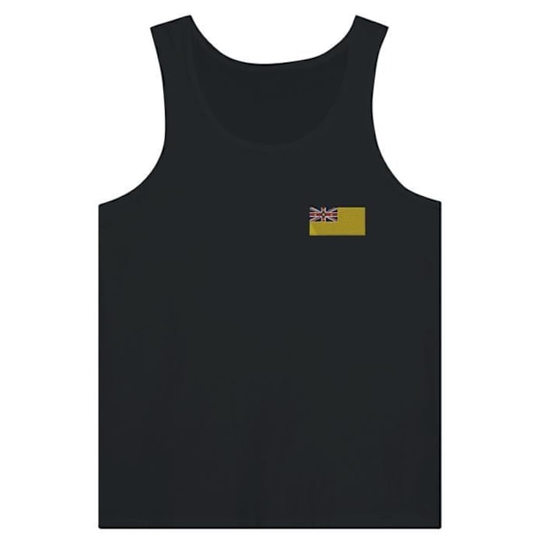 Niue Flag Embroidery Tank Top i sort Svart M