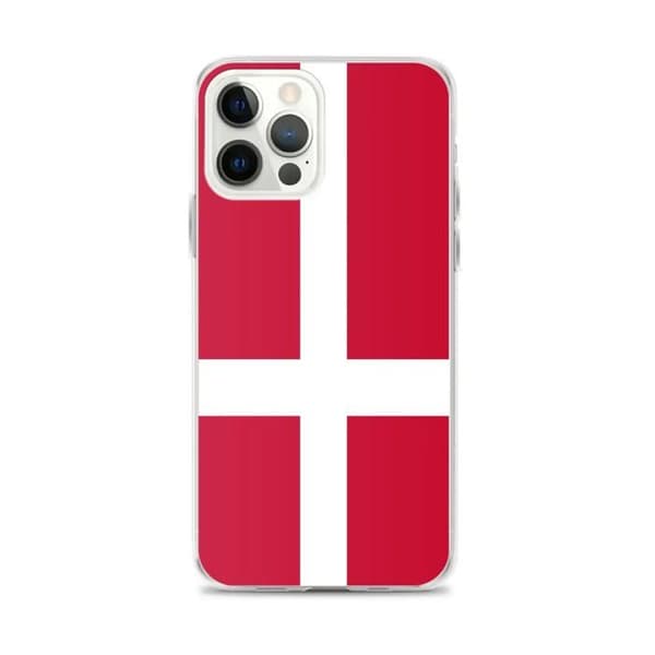 iPhone Cover - Danmarks Flag - iPhone 12 Pro Max - Blød - Multifarvet - Vertikal Flerfärgad