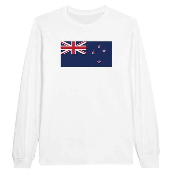 New Zealand Flag langærmet T-shirt i hvid Vit S