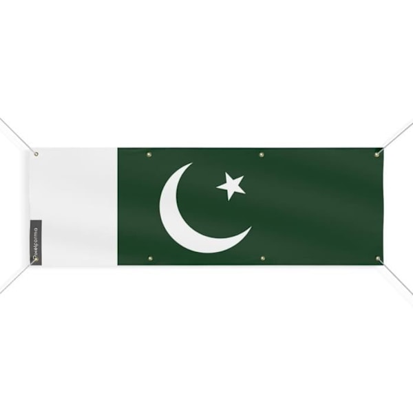 Pakistanin lippu 8 silmukkaa 200x600 cm