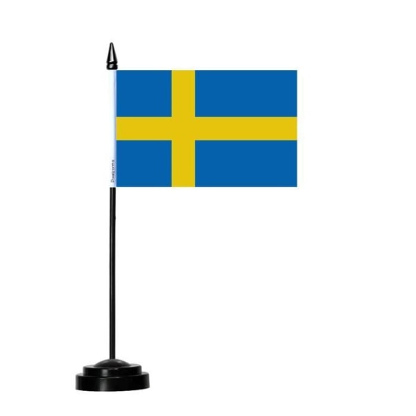 Sveriges bordflag 14x21cm i polyester