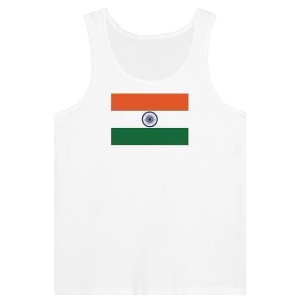 Indien Flag Tank Top i hvid Vit jag