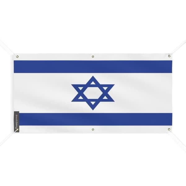 Israelin lippubanneri 6 silmukkaa 100x200cm polyesteriä
