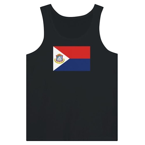 Saint Martin Flag Tank Top i sort Svart M