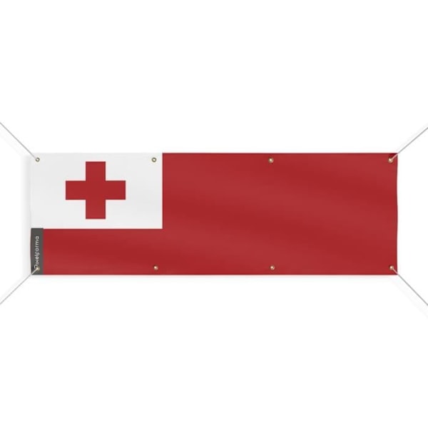 Tonga Flag Banner 8 Øjer 40x120 cm