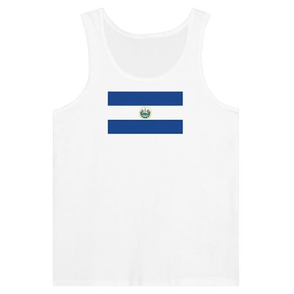 El Salvador Flag Tank Top i hvid Vit M