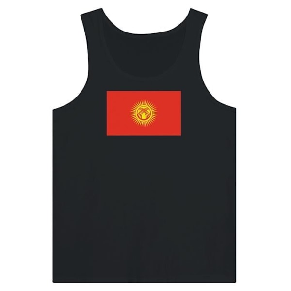 Kyrgyzstan Flag Tank Top i Sort Svart XL