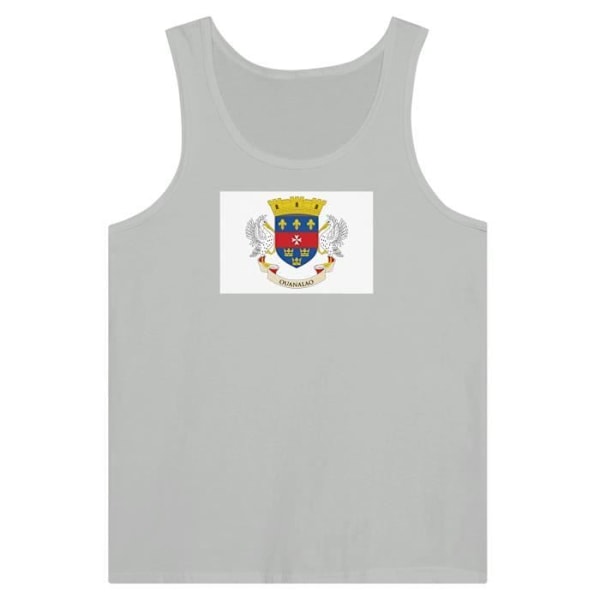 Saint Barthélemy Flag Tank Top i Grå Grå XXL