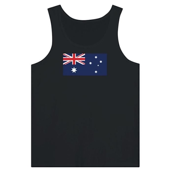 Australien Flag Tank Top i Sort Svart XS