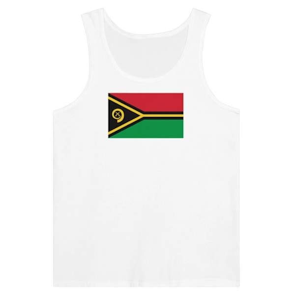 Vanuatu Flag Tank Top valkoinen Vit XS