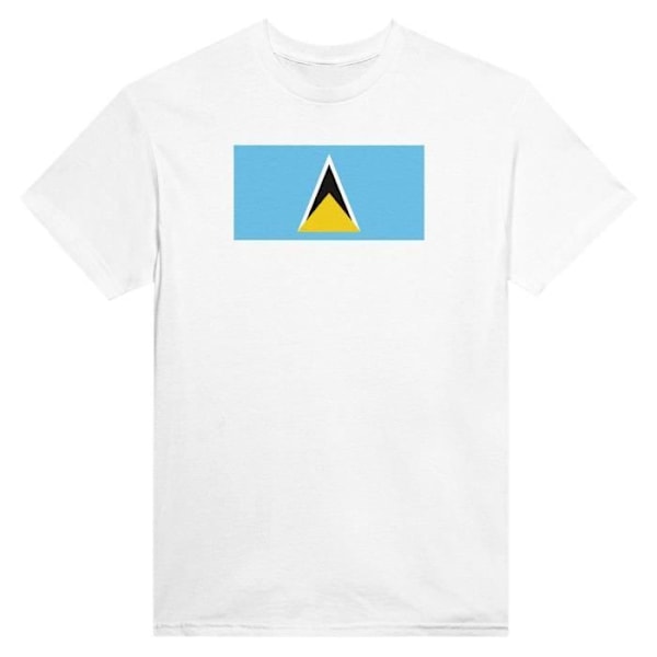 Saint Lucia Flag T-paita valkoisena Vit XXXXL