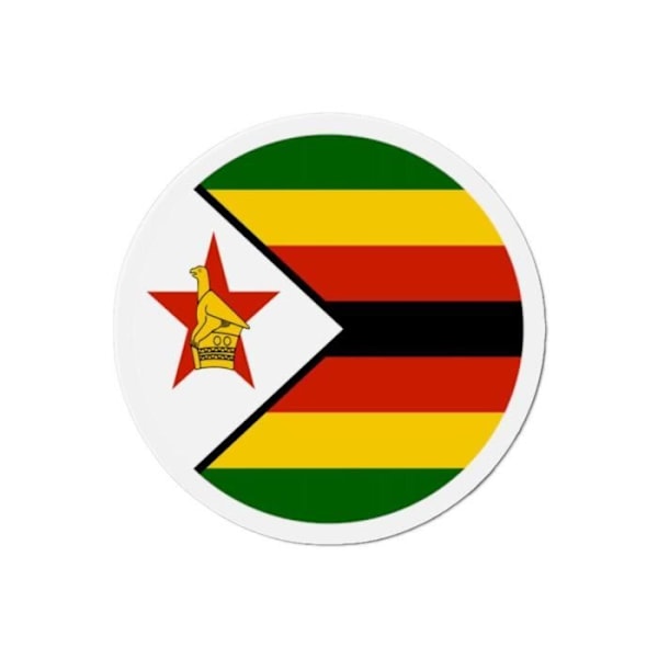 Zimbabwe flagga rund magnet 50 stycken i 9cm