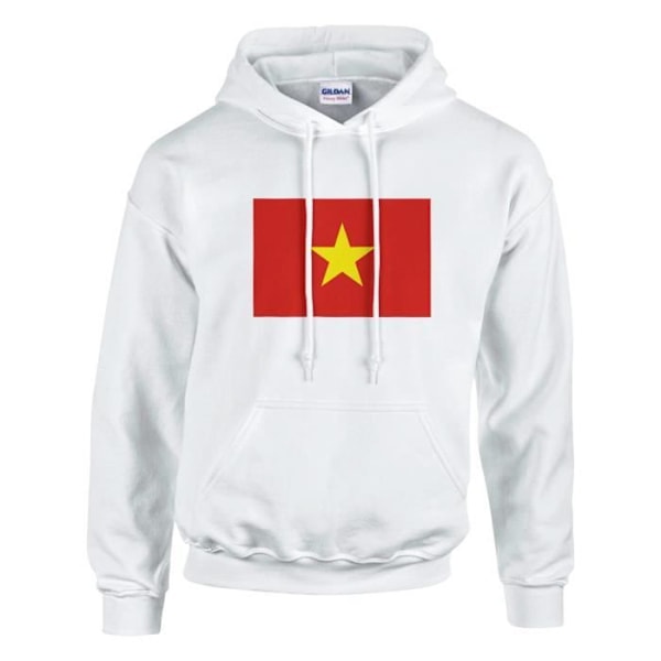 Vietnam Flag hættetrøje i hvid Vit XXXXXL