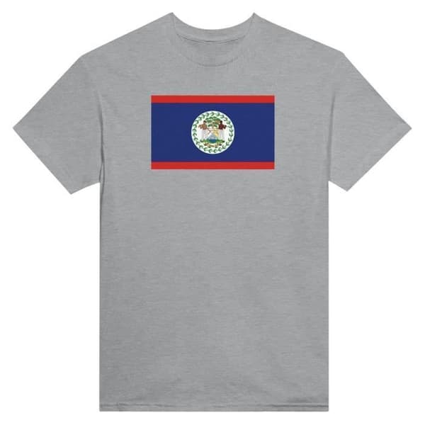 T-shirt - PIXELFORMA - Belize Flag - Grå - 100% bomuld - Korte ærmer Grå jag