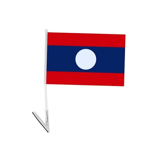 Klæbende flag Laos 10 stykker 14x21cm