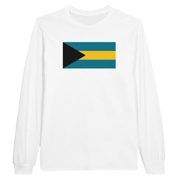 Bahamas Flagga långärmad T-shirt i vit Vit XXXL