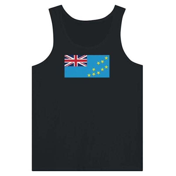 Tuvalu Flag Tank Top i Sort Svart M