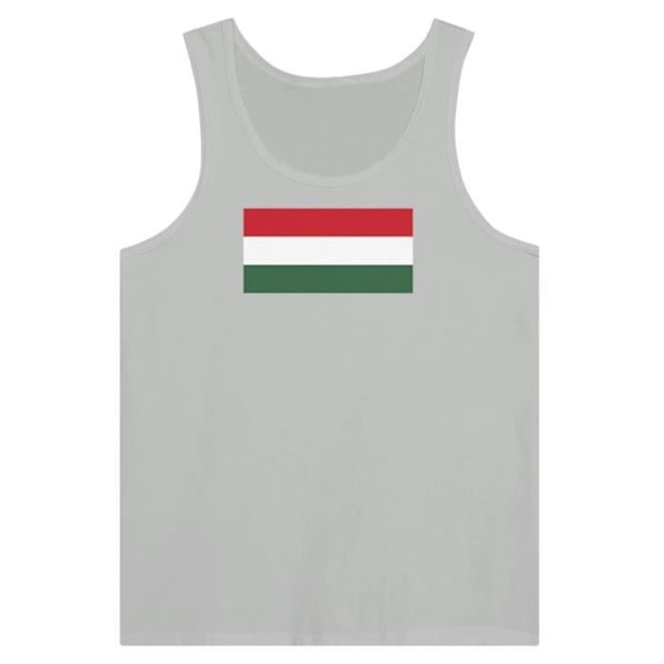 Hungary Flag Tank Top i Grå Grå S